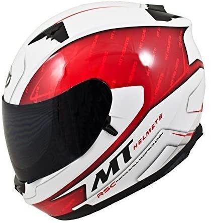 MT HELMET BLADE SV BOSS WHITE/RED